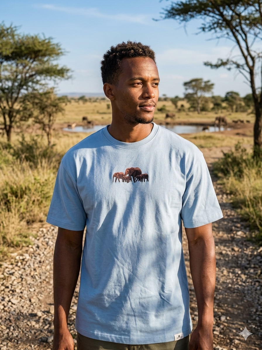 Unisex Oversize Classic T-shirts (Elephants Family)