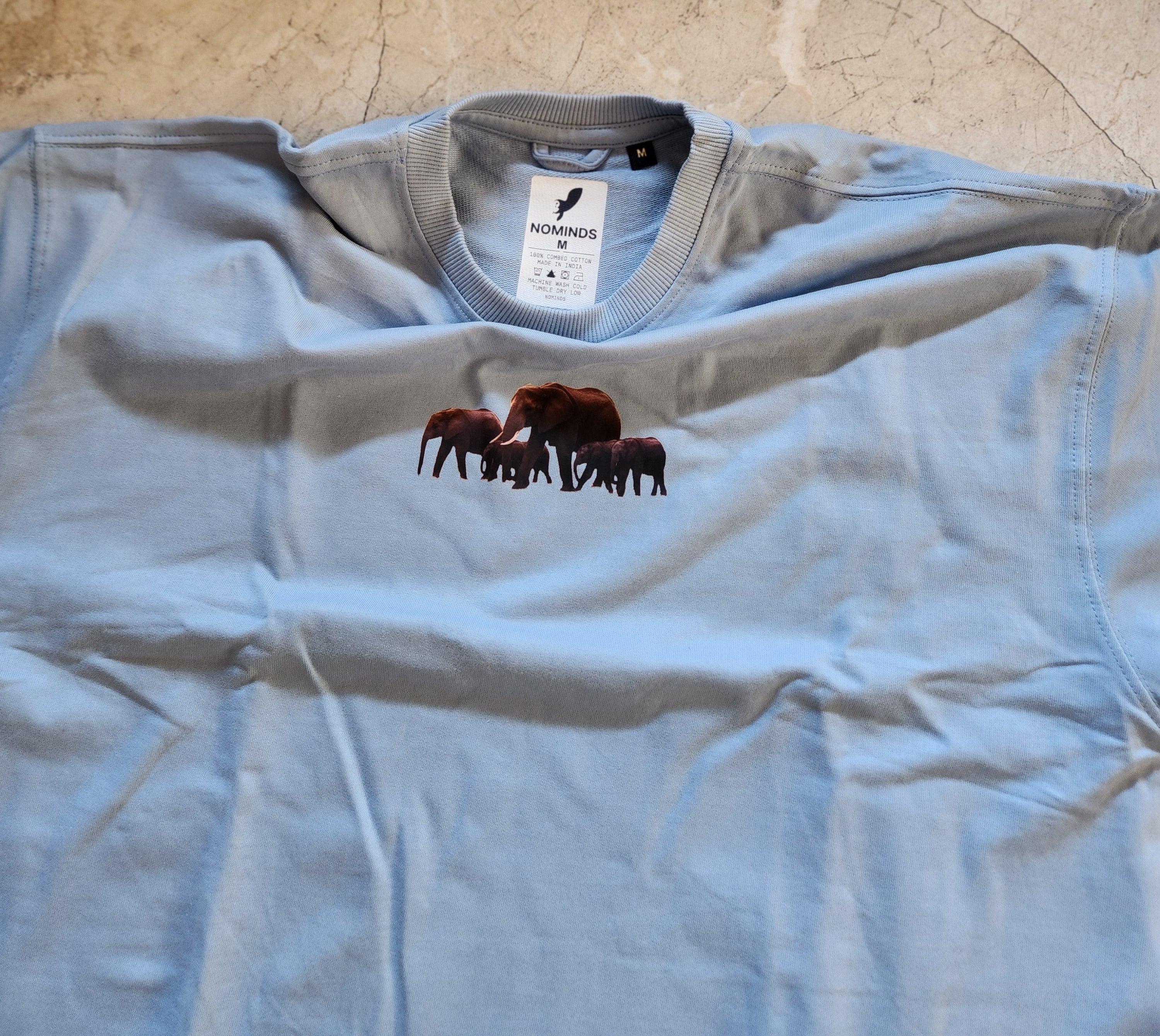 Unisex Oversize Classic T-shirts (Elephants Family)
